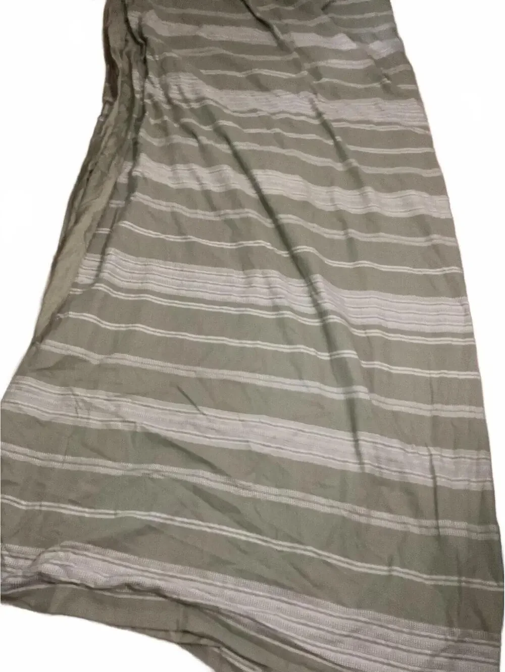 Threshold Olive Green Striped Cotton Duvet Cover Set Full/Queen